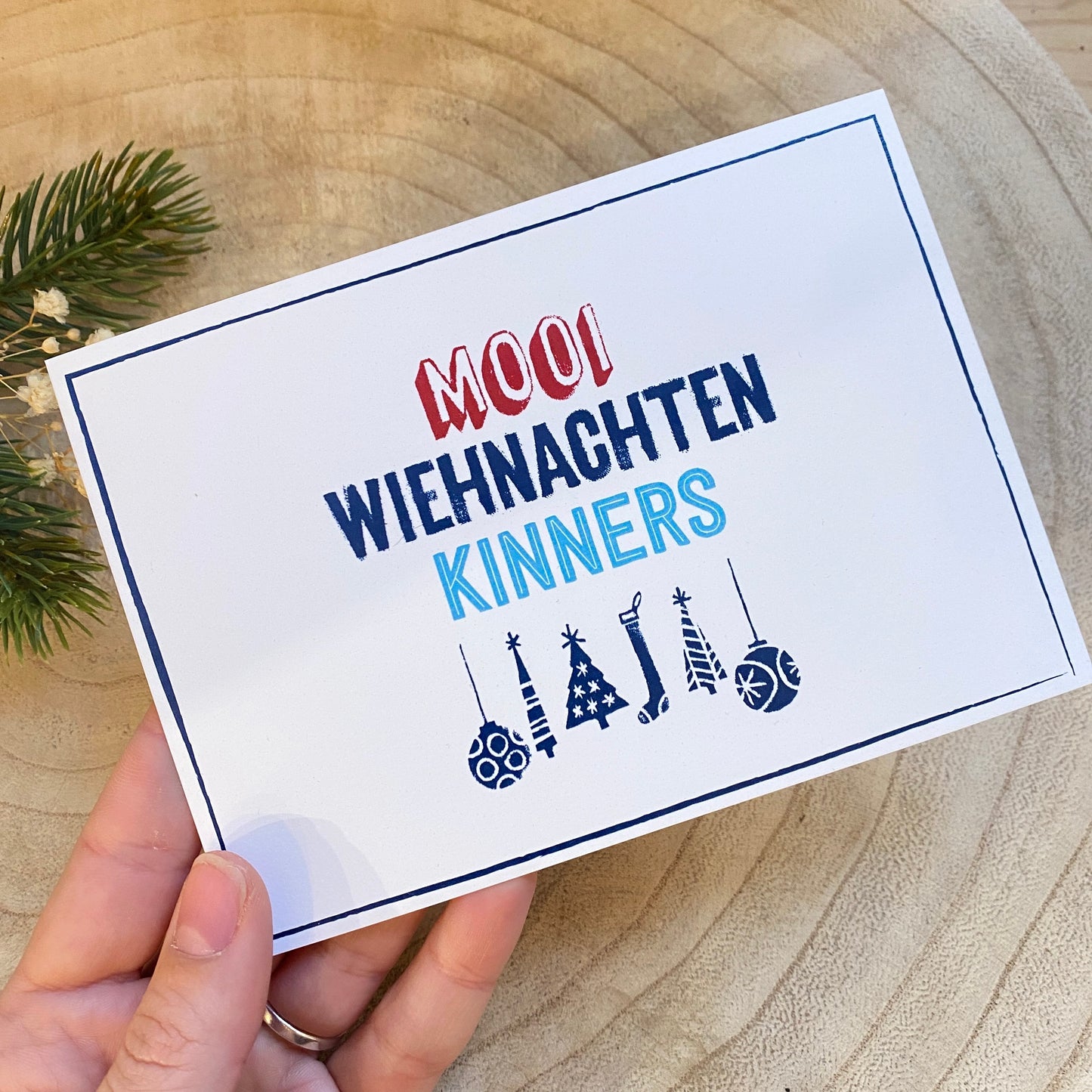 Postkarte -Mooi Wiehnachten Kinners-